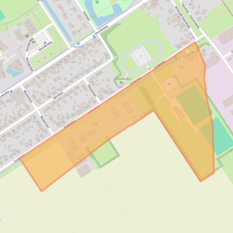 Kaart van postcodegebied 9521AX.