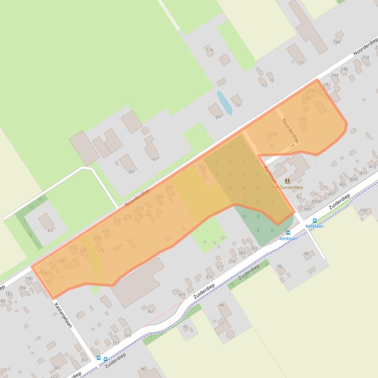 Kaart van postcodegebied 9521BJ.