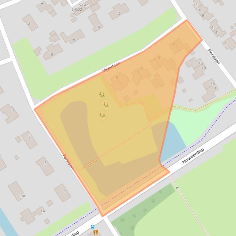 Kaart van postcodegebied 9521CC.