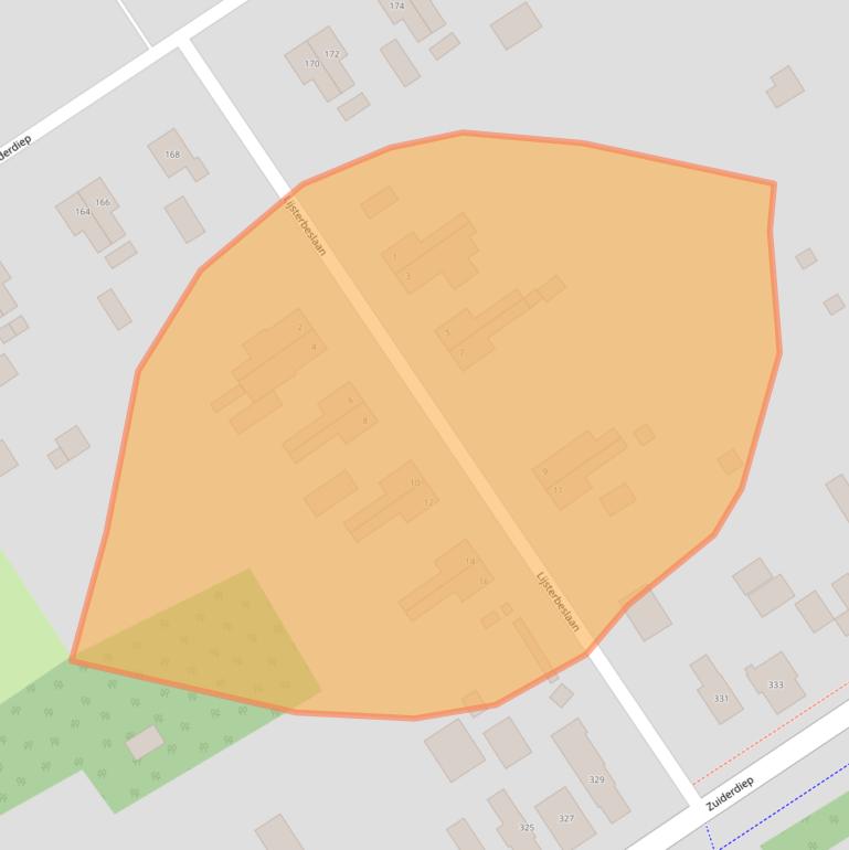 Kaart van postcodegebied 9521CD.