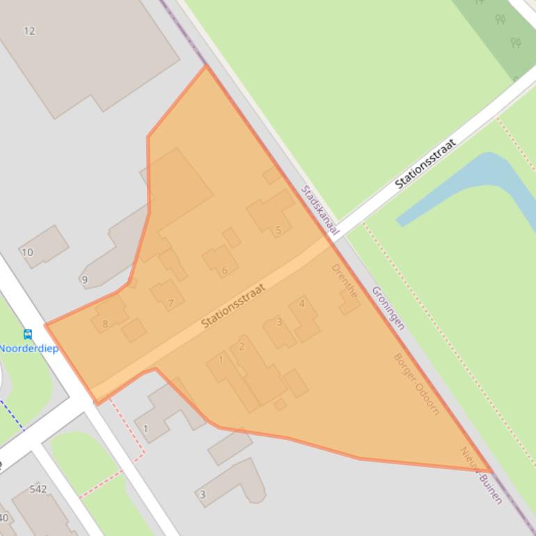 Kaart van postcodegebied 9521CG.