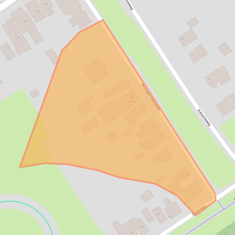 Kaart van postcodegebied 9521CP.