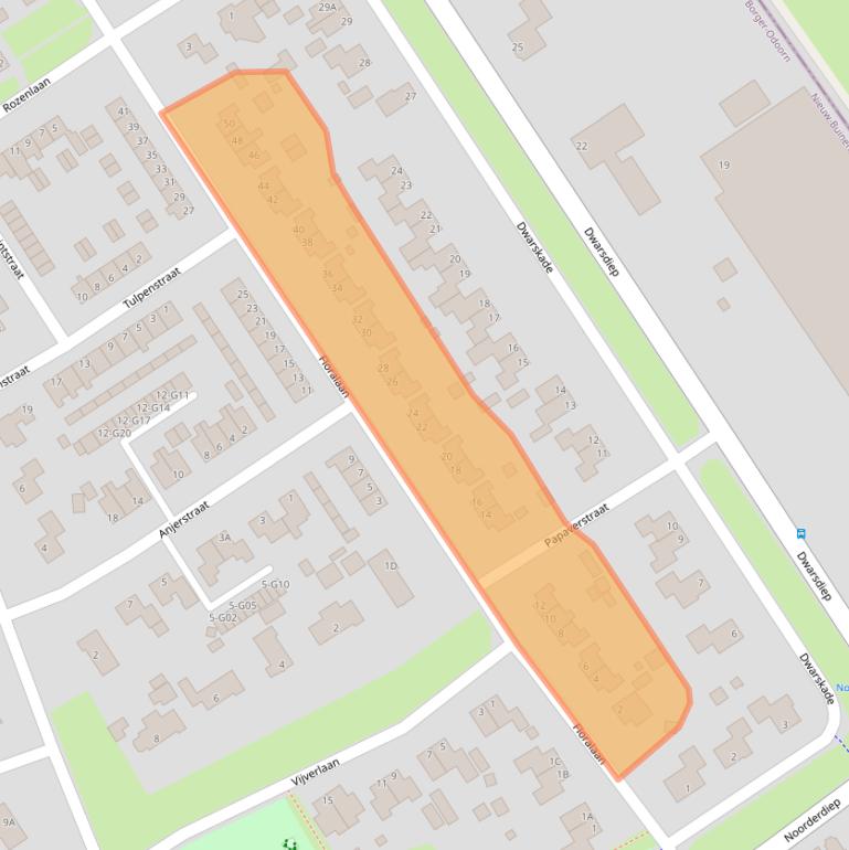 Kaart van postcodegebied 9521CT.