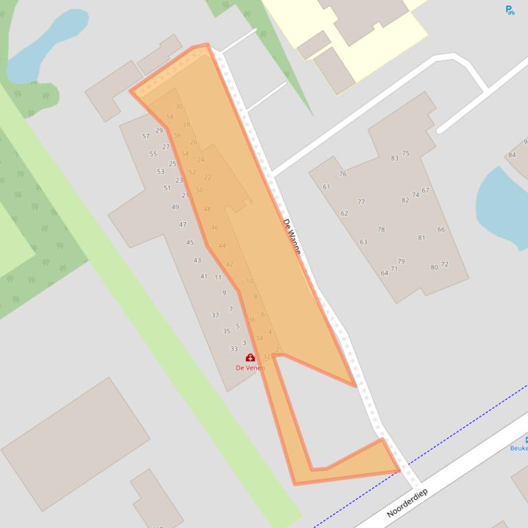 Kaart van postcodegebied 9521DB.