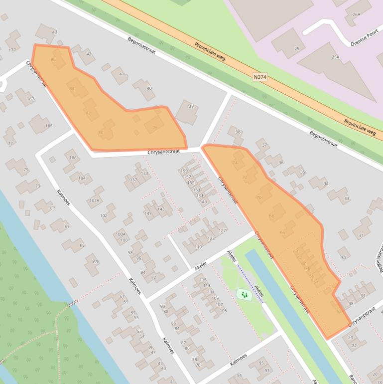 Kaart van postcodegebied 9521EV.