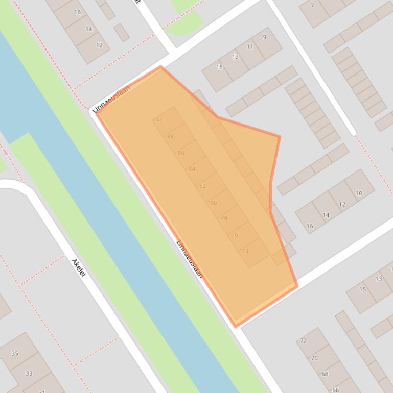 Kaart van postcodegebied 9521GS.