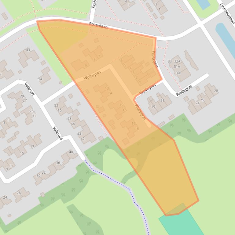 Kaart van postcodegebied 9521HC.