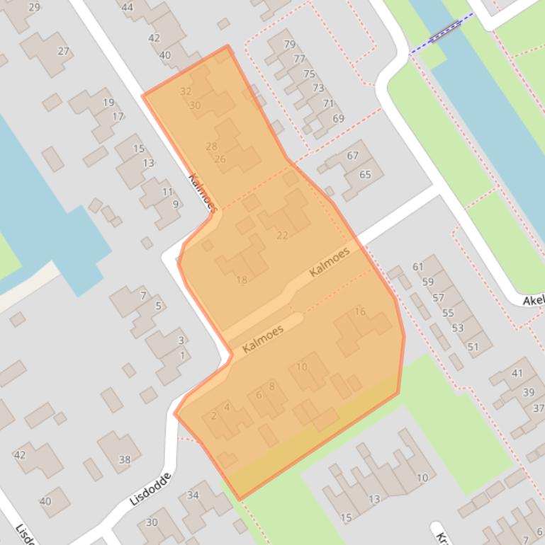 Kaart van postcodegebied 9521HS.