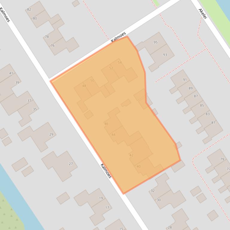 Kaart van postcodegebied 9521HT.