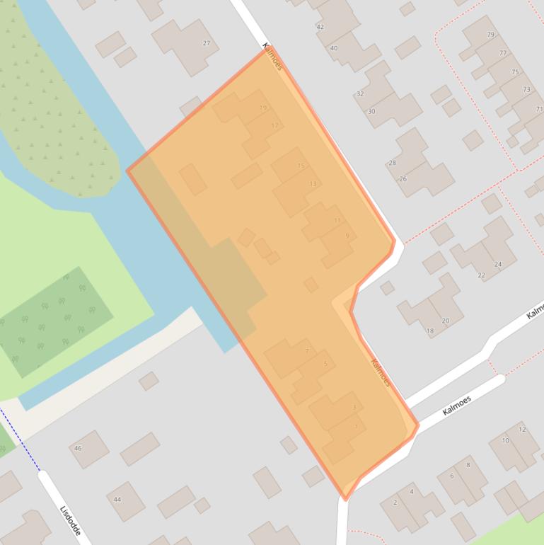 Kaart van postcodegebied 9521HW.