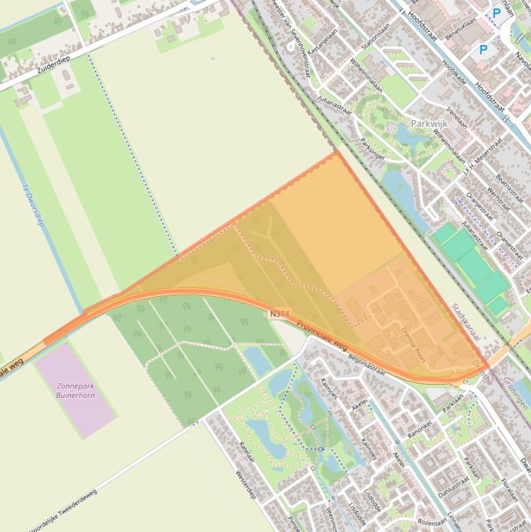 Kaart van postcodegebied 9521JA.