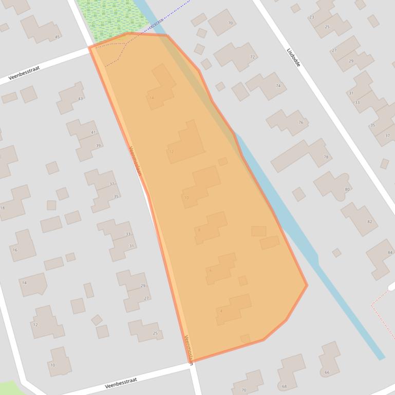 Kaart van postcodegebied 9521KA.