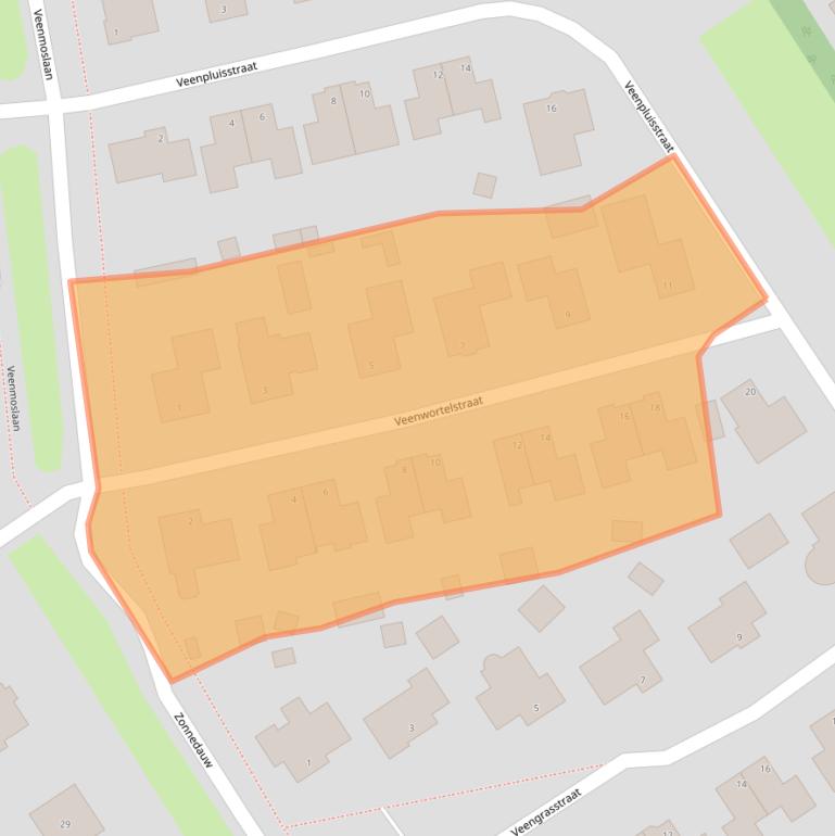 Kaart van postcodegebied 9521KD.