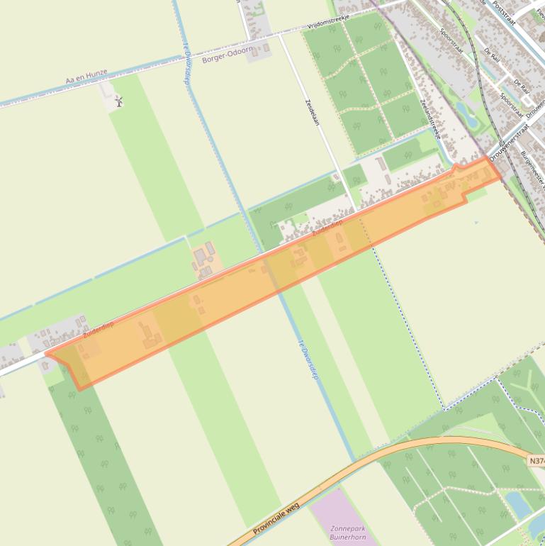 Kaart van postcodegebied 9523TH.