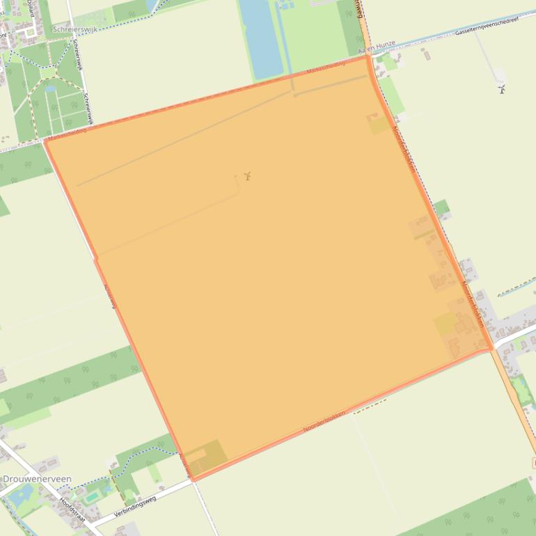 Kaart van postcodegebied 9523TJ.