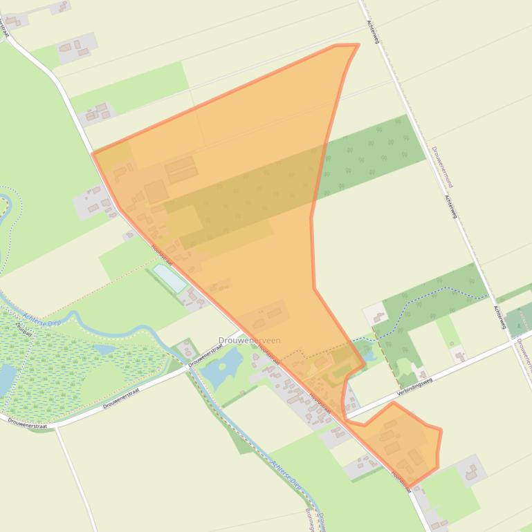 Kaart van postcodegebied 9525TE.