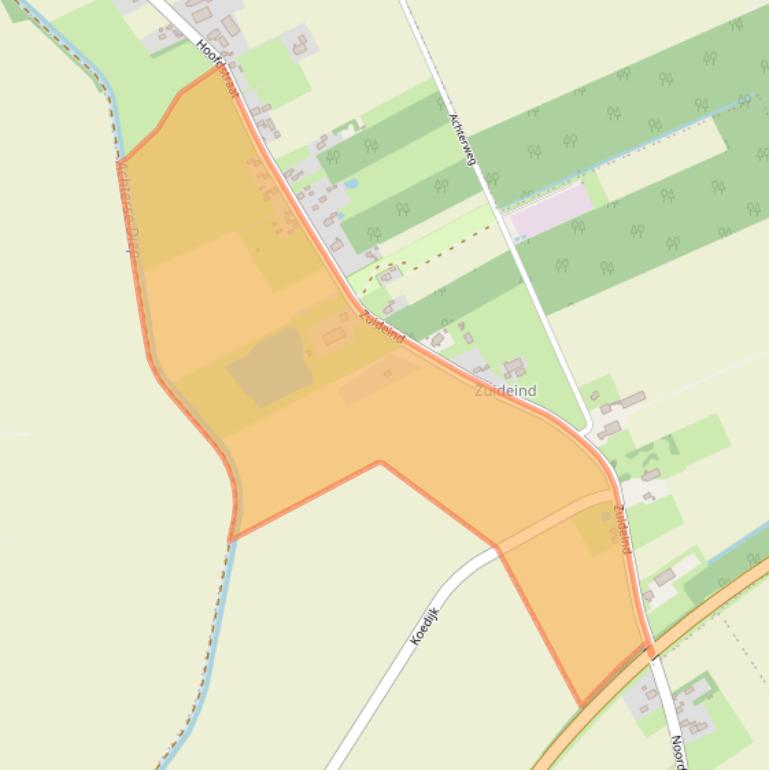 Kaart van postcodegebied 9525TK.