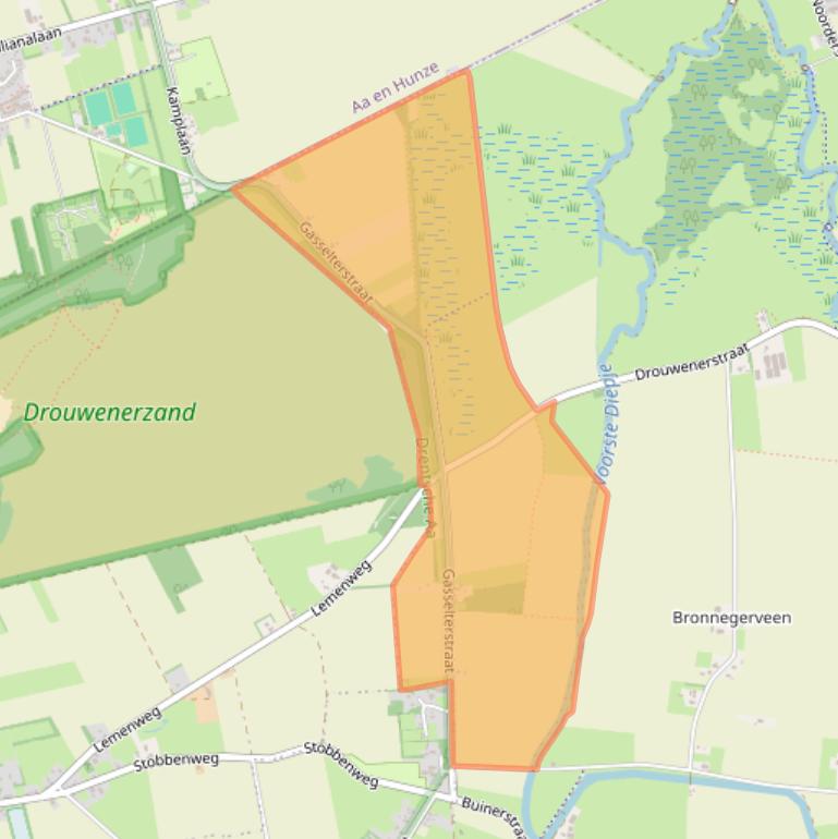 Kaart van postcodegebied 9526TA.