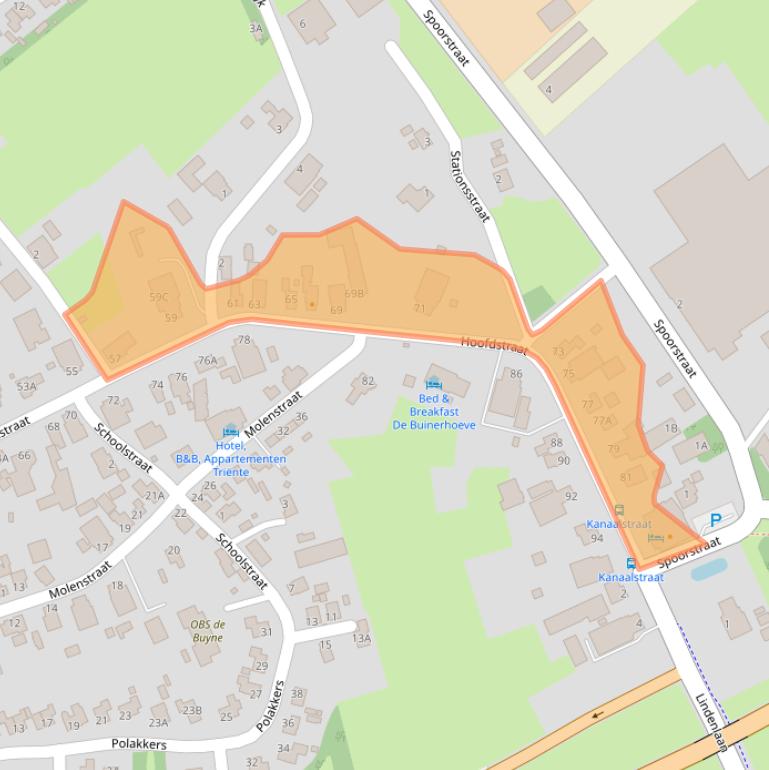 Kaart van postcodegebied 9528PC.