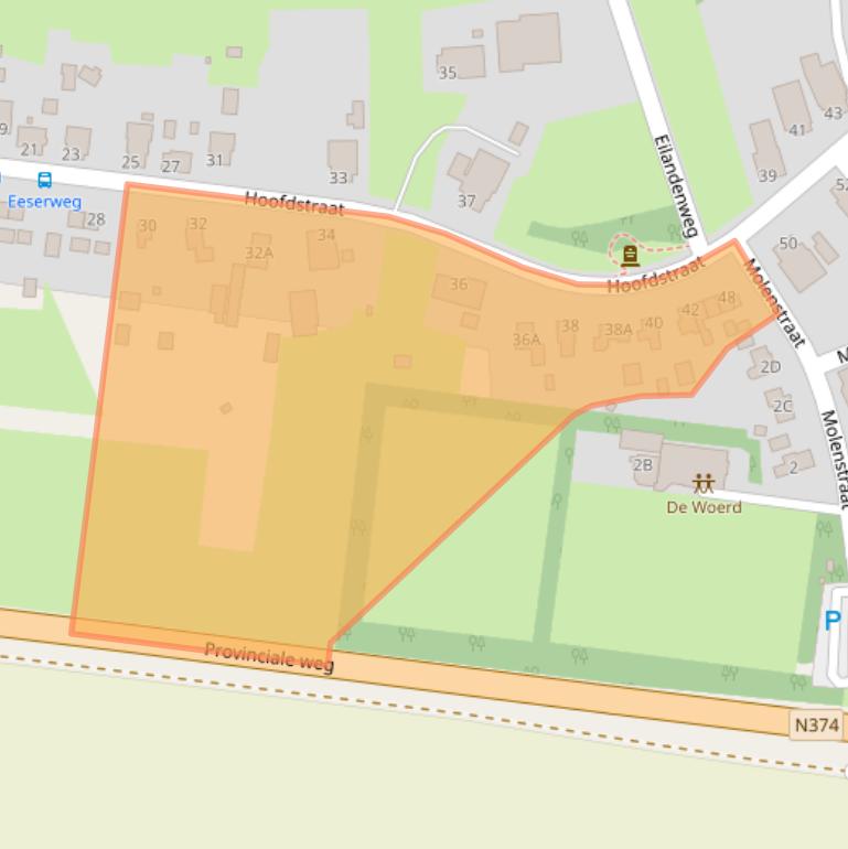 Kaart van postcodegebied 9528PE.