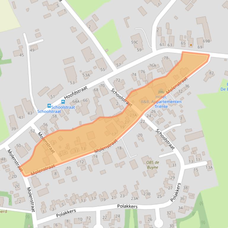 Kaart van postcodegebied 9528RA.