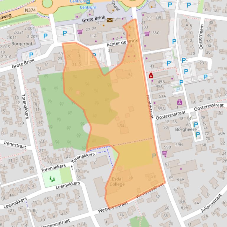 Kaart van postcodegebied 9531AH.