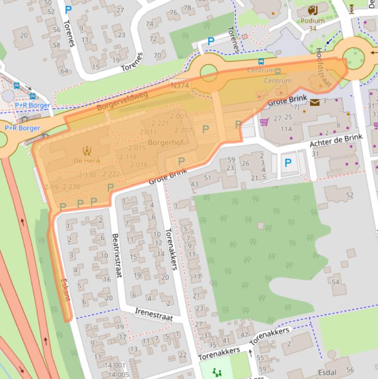 Kaart van postcodegebied 9531AL.