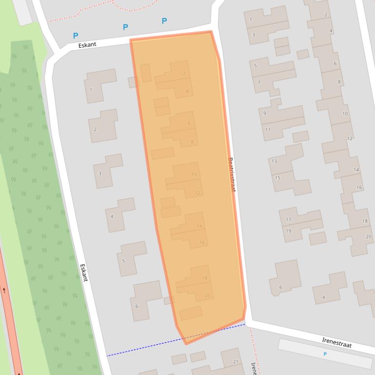 Kaart van postcodegebied 9531AS.