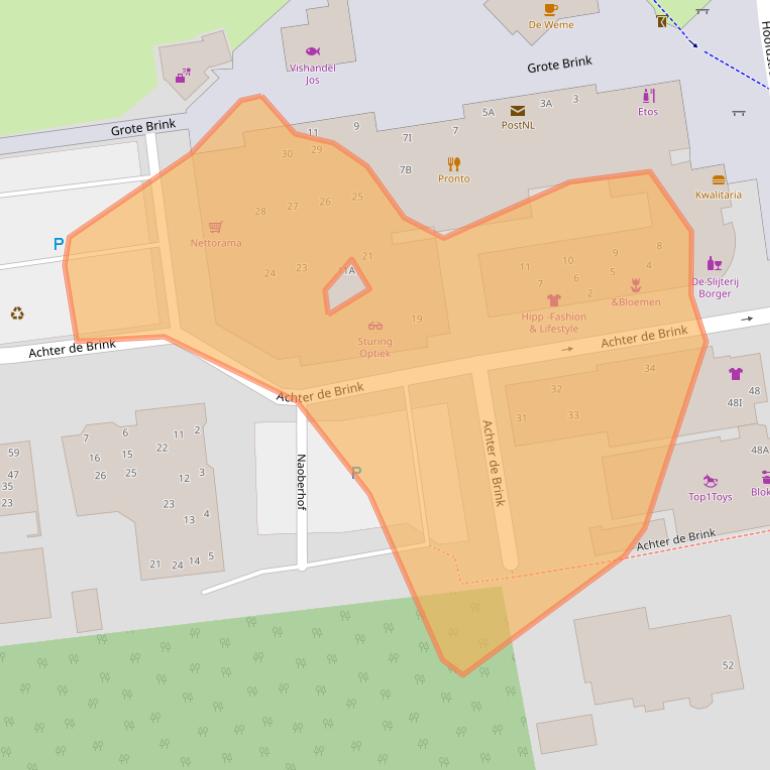 Kaart van postcodegebied 9531AZ.