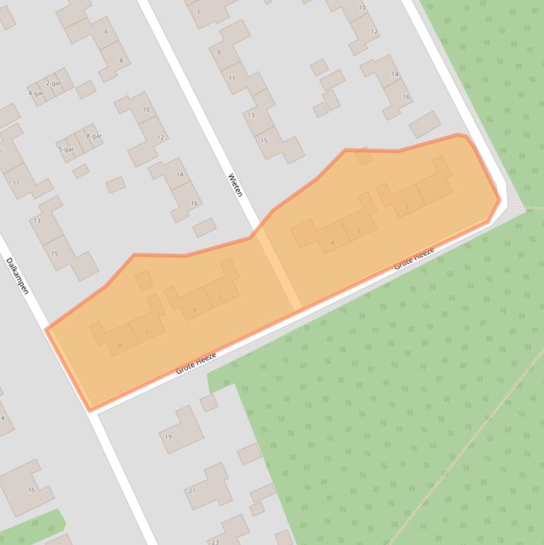 Kaart van postcodegebied 9531BC.