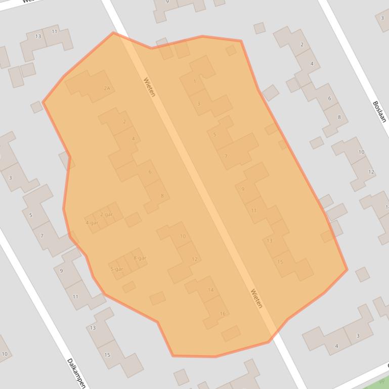 Kaart van postcodegebied 9531BD.