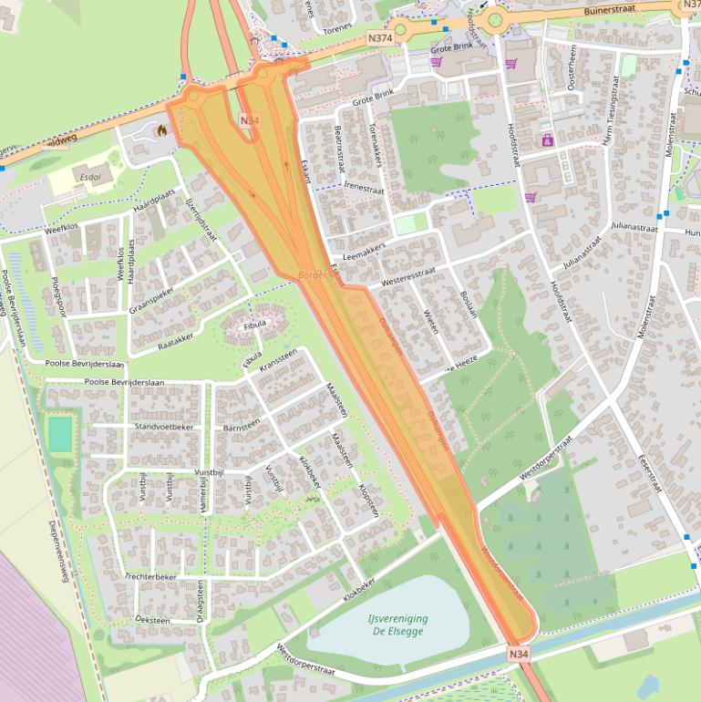 Kaart van postcodegebied 9531BG.