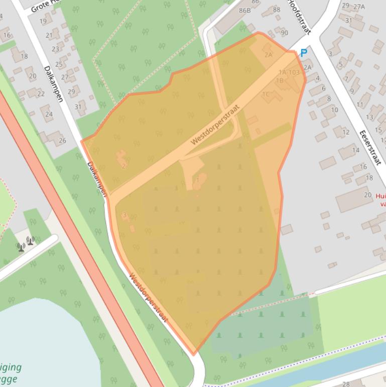 Kaart van postcodegebied 9531BH.