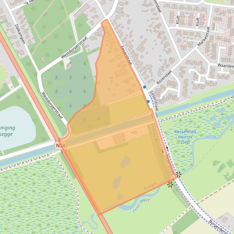 Kaart van postcodegebied 9531CM.