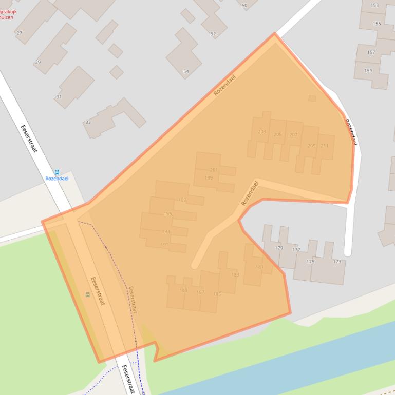 Kaart van postcodegebied 9531CW.