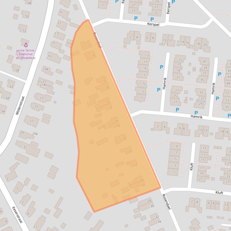 Kaart van postcodegebied 9531CX.