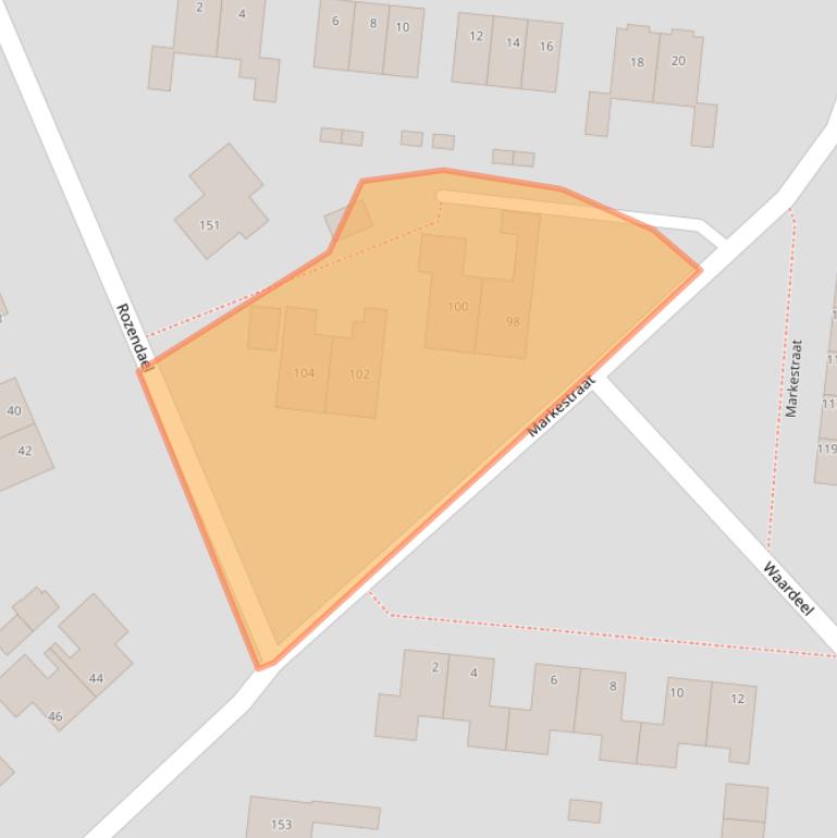 Kaart van postcodegebied 9531EP.