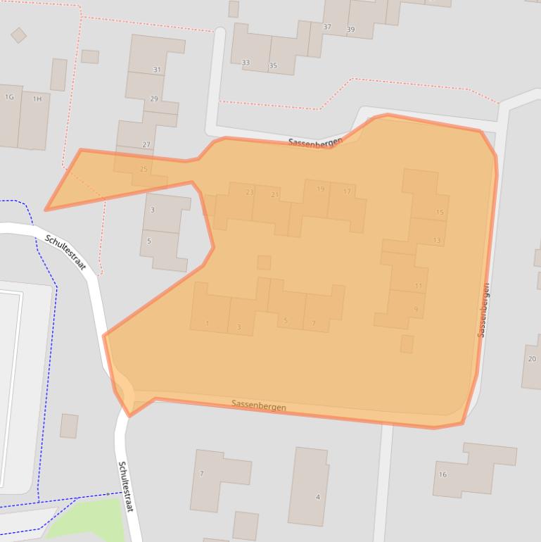 Kaart van postcodegebied 9531GT.