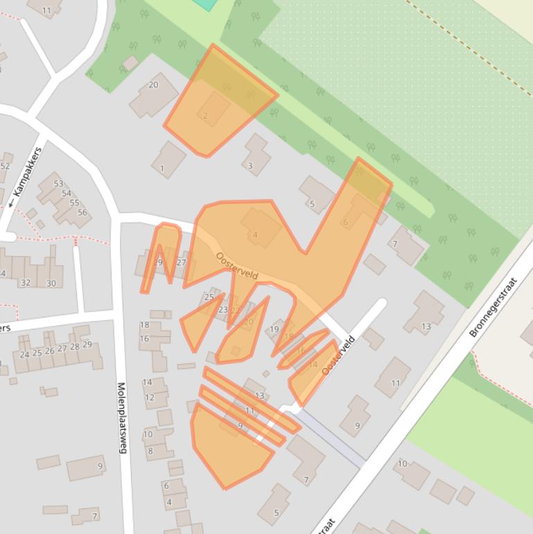 Kaart van postcodegebied 9531HK.