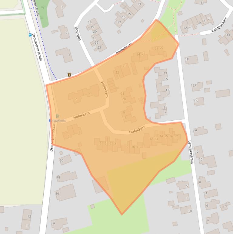 Kaart van postcodegebied 9531HX.