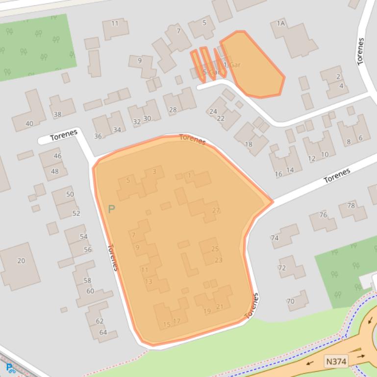 Kaart van postcodegebied 9531JA.