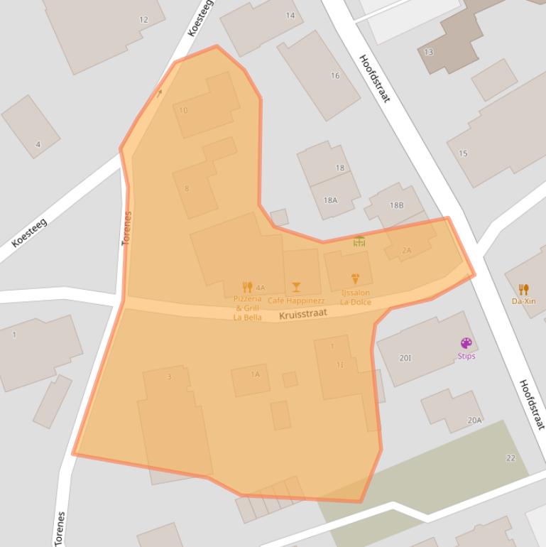 Kaart van postcodegebied 9531JE.