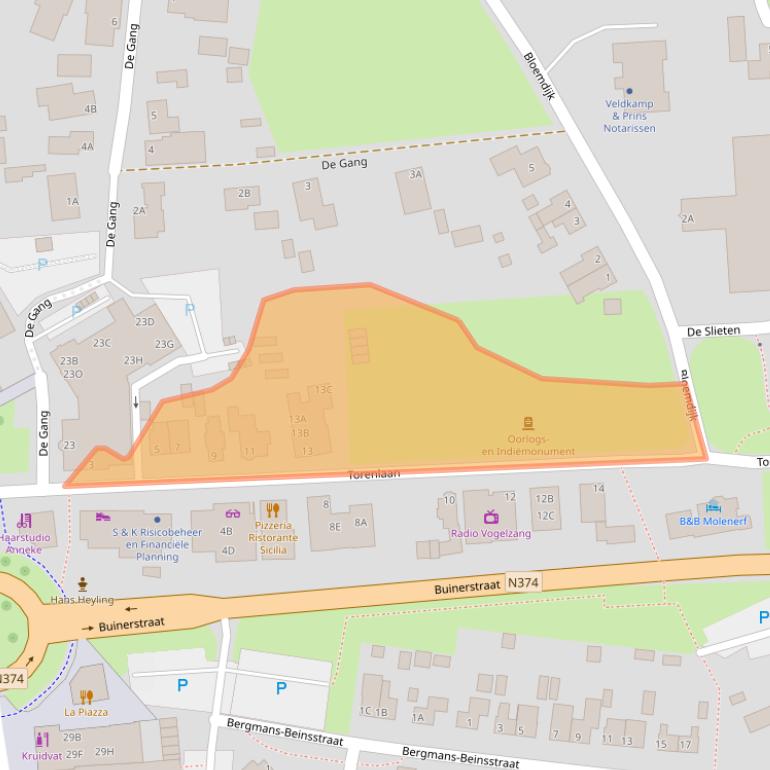 Kaart van postcodegebied 9531JH.