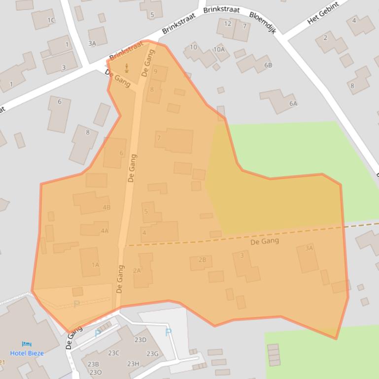 Kaart van postcodegebied 9531JK.