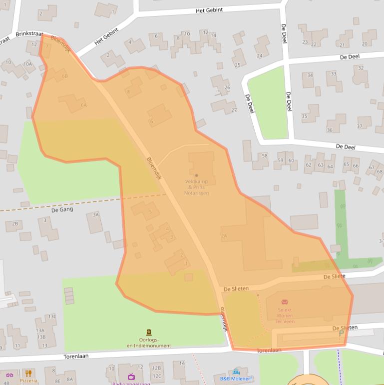 Kaart van postcodegebied 9531JL.