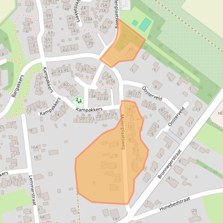 Kaart van postcodegebied 9531JW.