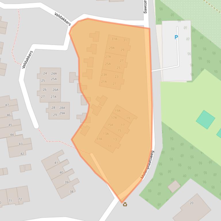 Kaart van postcodegebied 9531KA.