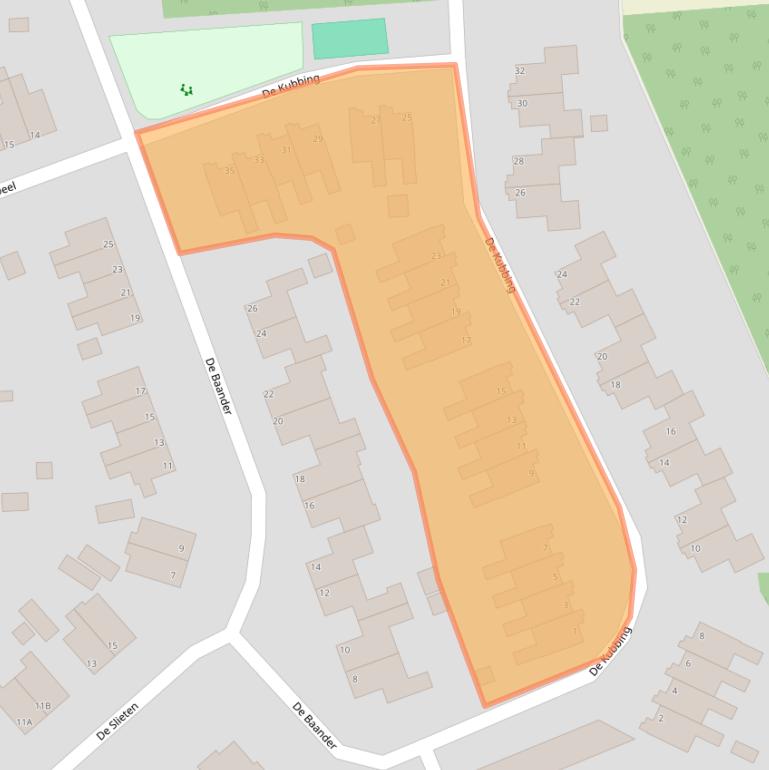 Kaart van postcodegebied 9531MB.