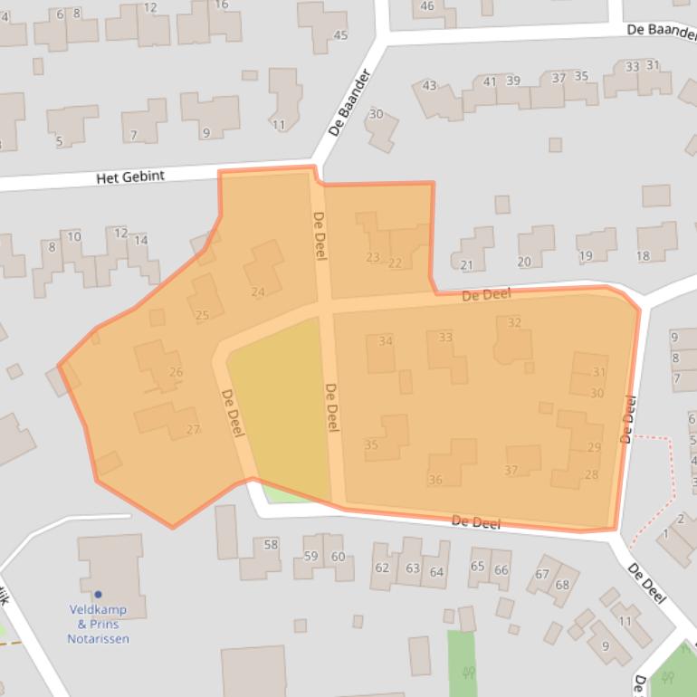 Kaart van postcodegebied 9531MP.