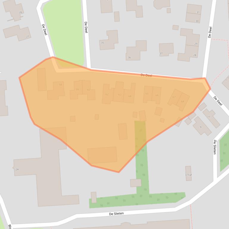 Kaart van postcodegebied 9531MS.